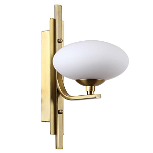 Oval Balls Mushrooms Wall Lamp Brass