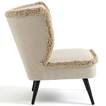 Кресло с декором бахрома Linen Fringe Chair Beige варинант исполнения - 3 | Loft Concept в Тюмени