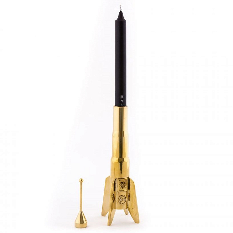 Подсвечник Seletti Lunar Hard Rocket Золотой Подсвечник Seletti Lunar Hard Rocket Золотой в Тюмени | Loft Concept