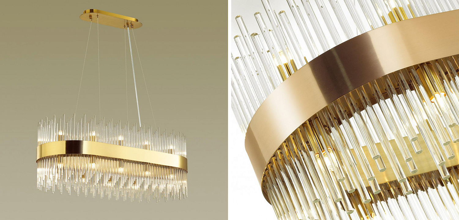 Люстра Nembus Chandelier Gold Oval Люстра Nembus Chandelier Gold Oval - Loft-Concept в Тюмени