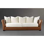 Элитарный современный диван Birmingham с кожаной спинкой варинант исполнения - 1 | Loft Concept в Тюмени