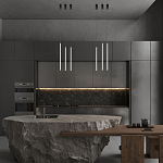 Подвсеной светильник светодиодный металлический цилиндрической формы черно-белый Trumpet tube варинант исполнения - 5 | Loft Concept в Тюмени