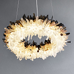 Люстра кргулая светодиодная из дымчатых и прозрачных необработанных кристаллов Raw Crystal варинант исполнения - 2 | Loft Concept в Тюмени