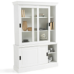 Витрина с раздвижными дверцами Wells Glass Showcase White варинант исполнения - 4 | Loft Concept в Тюмени