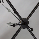 Часы настенные зеркальные с чёрным металлическим циферблатом Mirror Tower Clock варинант исполнения - 3 | Loft Concept в Тюмени