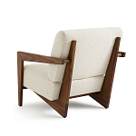 Кресло Avalon White Boucle из массива ореха варинант исполнения - 2 | Loft Concept в Тюмени