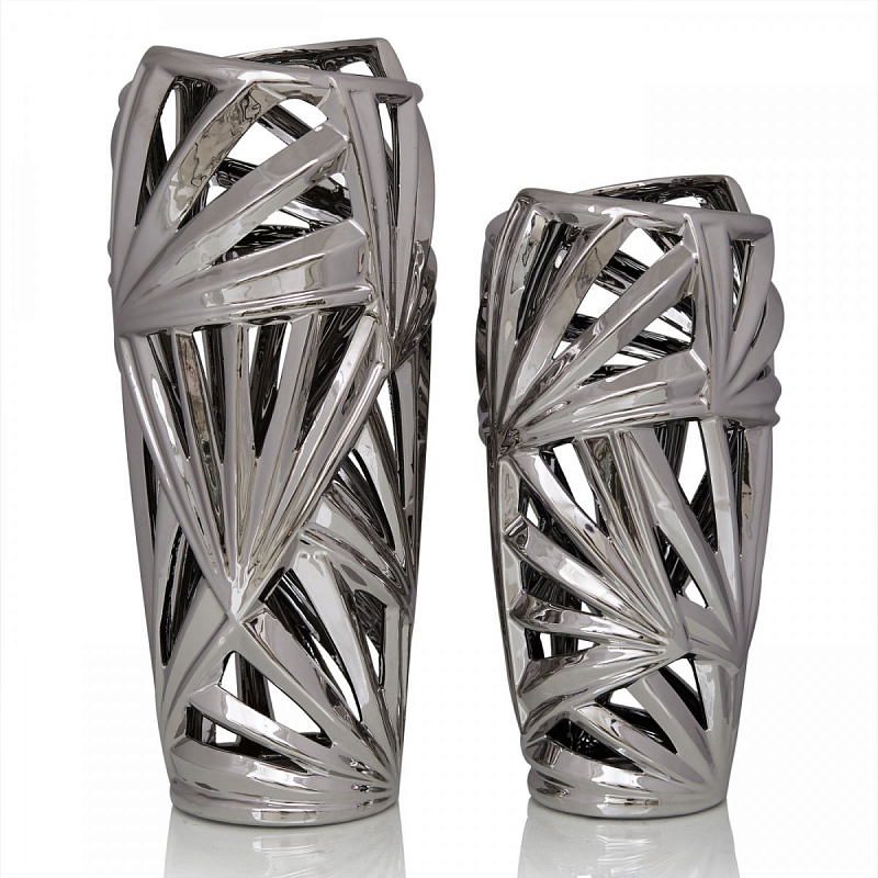 Ваза Palm Leaves Silver Серебряный Ваза Palm Leaves Silver Серебряный в Тюмени | Loft Concept