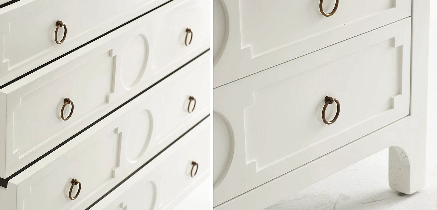 Комод с 4-мя ящиками Lawrence chest of drawers White Белый Комод с 4-мя ящиками Lawrence chest of drawers White Белый - Loft-Concept в Тюмени