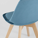 Стул с мягким велюровым сиденьем Arvika Blue варинант исполнения - 6 | Loft Concept в Тюмени