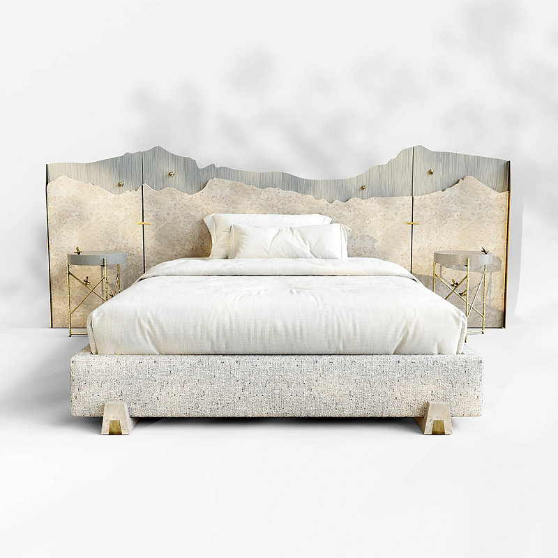 Кровать Okinawa Бежевый Лазурь в Тюмени | Loft Concept 