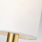 Бра с прямоугольным основанием цвета латунь и 2-мя белыми цилиндрическими льняными абажурами Feiss варинант исполнения - 3 | Loft Concept в Тюмени