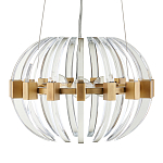 Люстра круглая с прозрачными элементами в форме полумесяца Crystal Crescent варинант исполнения - 4 | Loft Concept в Тюмени