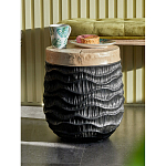 Приставной столик с фактурой под натуральное дерево Immortality варинант исполнения - 5 | Loft Concept в Тюмени