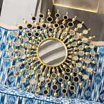 Зеркало-солнце в раме из металла с золотыми с лучами Rays of Peace варинант исполнения - 3 | Loft Concept в Тюмени