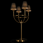 Настольная лампа на металлическом основании бронзового цвета с 4-мя черными конусовидными абажурами Dignity варинант исполнения - 4 | Loft Concept в Тюмени