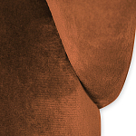 Стул с мягкой оранжевой обивкой из велюра и подъемно-поворотным механизмом на черных колесиках Harper Orange варинант исполнения - 4 | Loft Concept в Тюмени