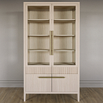 Витрина Primo со стеклянными фасадами и буфетом шпон Светлый дуб варинант исполнения - 2 | Loft Concept в Тюмени