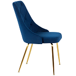Стул в темно-синей велюровой обивке Ward Dark Blue Velour Chair варинант исполнения - 3 | Loft Concept в Тюмени