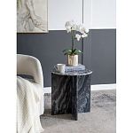 Столик кофейный с столешницей из черного мрамора Compact Black Marble Table варинант исполнения - 7 | Loft Concept в Тюмени