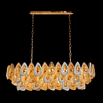 Люстра овальная с многослойными белыми и прозрачными подвесками Character Chandelier варинант исполнения - 1 | Loft Concept в Тюмени