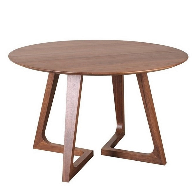 Обеденный стол круглый с изогнутыми ножками Godenza Round V Table Ясень Обеденный стол круглый с изогнутыми ножками Godenza Round V Table Ясень в Тюмени | Loft Concept