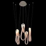 Подвесной светильник белого цвета с 6-ю изогнутыми плафонами Flow Loop варинант исполнения - 5 | Loft Concept в Тюмени