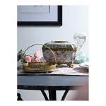 Блюдо фарфоровое с бронзовой ручкой Paradise Dish with Handle варинант исполнения - 2 | Loft Concept в Тюмени