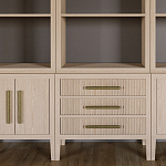 Модульный стеллаж Primo из трех составных элементов Светлый дуб варинант исполнения - 6 | Loft Concept в Тюмени