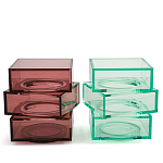 Стол журнальный в форме кубов Acrylic Furniture Lumina Crimson Clarity варинант исполнения - 6 | Loft Concept в Тюмени