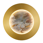 Бра в форме диска цвета латунь Brass Borders варинант исполнения - 1 | Loft Concept в Тюмени