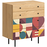 Комод с принтом на ящиках Elise Chest of Drawers варинант исполнения - 7 | Loft Concept в Тюмени
