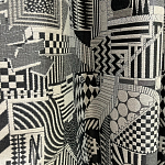 Мебельная ткань Шенилл черно-белый принт 280 см T3-44 варинант исполнения - 1 | Loft Concept в Тюмени