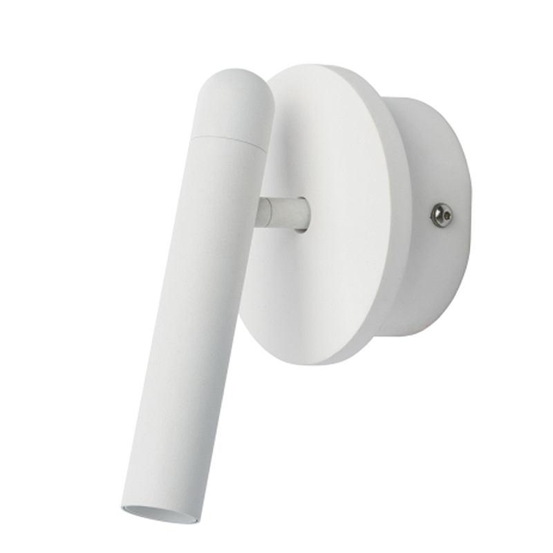 Бра белого цвета с цилиндрическим плафоном и круглым основанием Trumpet tube Белый в Тюмени | Loft Concept 