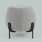 Пуф в ткани букле серого цвета Pikelet варинант исполнения - 2 | Loft Concept в Тюмени