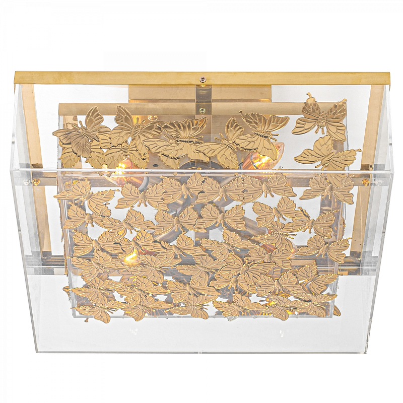 Butterfly Flush-Mount Ceiling Light Золотой Прозрачное Стекло Butterfly Flush-Mount Ceiling Light Золотой Прозрачное Стекло в Тюмени | Loft Concept