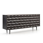 Дизайнерский комод чёрный с фактурным фасадом Billy варинант исполнения - 1 | Loft Concept в Тюмени