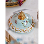 Шкатулка с крышкой из голубого фарфора с риунком птиц и цветов Blue Garden варинант исполнения - 5 | Loft Concept в Тюмени