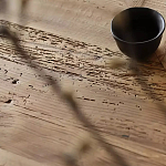 Дизайнерский журнальный стол квадратный с черным трапециевидным основанием Wokab варинант исполнения - 4 | Loft Concept в Тюмени