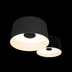 Потолочный светильник с 2-мя цилиндрическими абажурами серого и черного цвета Urban Dome варинант исполнения - 6 | Loft Concept в Тюмени