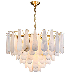 Люстра с мраморными подвесками в форме капель Marble square варинант исполнения - 1 | Loft Concept в Тюмени