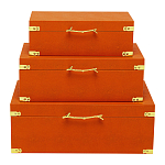 Комплект оранжевых чемоданов Golden Twigs варинант исполнения - 1 | Loft Concept в Тюмени