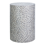 Столик с инкрустацией с перламутровым узором Flower Grey варинант исполнения - 1 | Loft Concept в Тюмени