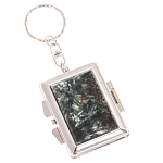 Зеркало брелок складное двухстороннее из натурального камня Серафинит Stone Mirrors варинант исполнения - 1 | Loft Concept в Тюмени