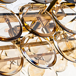 Люстра с круглыми стеклянными подвесками Cardiel Amber Glass Chandelier варинант исполнения - 4 | Loft Concept в Тюмени