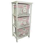 Стеллаж для детской с животными с плетенными корзинами Cute Elephant варинант исполнения - 1 | Loft Concept в Тюмени