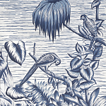 Обои ручная роспись Le Brésil Mer Bleue варинант исполнения - 1 | Loft Concept в Тюмени