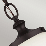 Подвесной светильник с белым стеклянным плафоном в форме шара на цепи Feiss варинант исполнения - 4 | Loft Concept в Тюмени