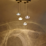 Подвесной светильник с прозрачным стеклянным плафоном округлой формы Effervia  варинант исполнения - 5 | Loft Concept в Тюмени