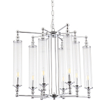 Люстра с 8-ю прозрачными цилиндрическими плафонами Jeanette варинант исполнения - 1 | Loft Concept в Тюмени
