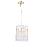 Подвесной светильник цилиндрической формы с текстурными стеклянными элементами Textured Glass Chandelier варинант исполнения - 1 | Loft Concept в Тюмени